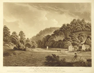 View at Redbrook in the River Wye, skylt 13 från 